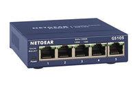 GS105NA - Netgear ProSafe GS105 5-Ports 10/100/1000BASE-T Ethernet Layer 2 Desktop Network Switch